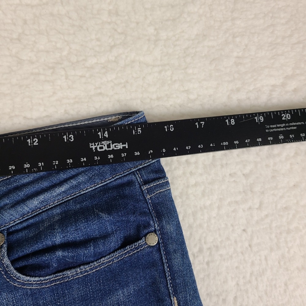 Paige Jeans Womens 26 Blue Jimmy Jimmy Skinny Penelope Distress Dark Wash Denim - Picture 3 of 13